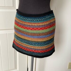 Alpaca wool knit mini skirt